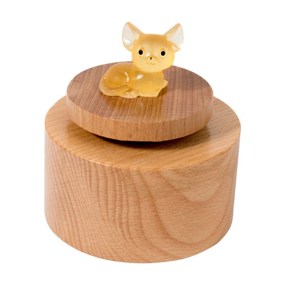 Circular Music​​ Wooden Rotating Music Box - Luminous Circular Ornament Melody Decor Nightlight Gift​ Glow Decor​​