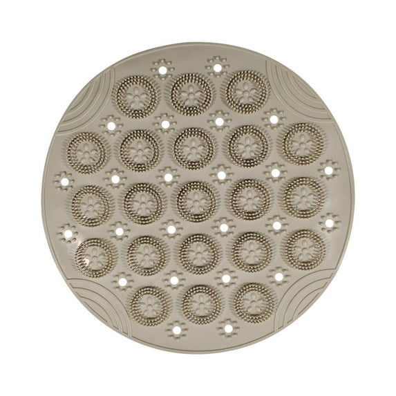 Circular Non-Slip Bath Mat for Shower & Tub | PVC Anti-Slip Floor Mat with Strong Suction Cups | 30x30cm Foot Massage Mat for Bathroom Safety & Comfort