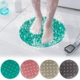 thumbnail image 1 of Circular Non-Slip Bathroom Shower Mat, 12" Anti-Slip PVC Foot Mat with Suction Cups, Quick Dry, Hair-Resistant, Comfortable Floor Mat for Bathtub, Shower Room, Grey, 1 of 6