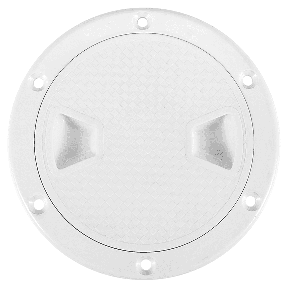 Circular Non Slip Inspection Hatch-Boat Hatch Deck Plate with Detachable Cover for RV Marine Boat Kayaks-4Inch White