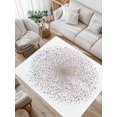 thumbnail image 1 of Circular Pattern Area Rug for Bedroom 5x7 Ft Colorful Wave Point Retro Texture Super Soft fuzzy Throw Rug Non-Slip Fluffy Plush Indoor Floor Carpet for Living Room Nursery Home Decor, 1 of 8