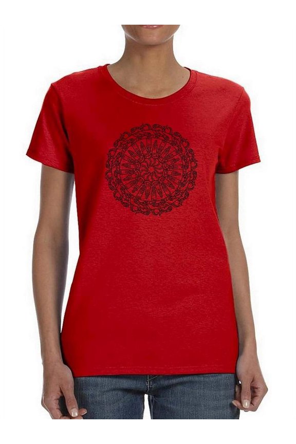 Circular Pattern Shaped T-Shirt Women -Image by Shutterstock, Female Small
