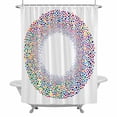 thumbnail image 1 of Circular Pattern Shower Curtain for Bathroom, Colorful Wave Point Retro Art Texture Waterproof Cloth Fabric Bathroom Accessories Set with 12 Rust Proof Plastic Hooks, 36"x72", 1 of 9