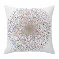 thumbnail image 1 of Circular Pattern Throw Pillow Cover Colorful Wave Point Retro Texture Cotton Linen Cushion Cover Throw Pillow Case with Invisible Zipper for Couch Sofa Bed Chair Car 26x26 Inch, 1 of 9