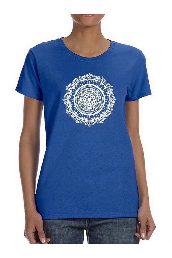 Circular Pattern Women Shaped T-Shirt, Female Medium