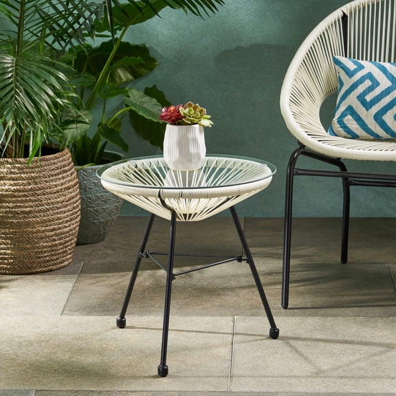 Circular Rattan Base - Stable Structure - Patio Relaxing / Blend Seamlessly with Outdoor Furniture