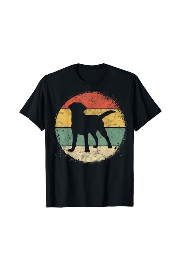 Circular Retro Labrador Owner Gift Golden Black Lab Dad Mom T-Shirt, Unisex T-Shirt
