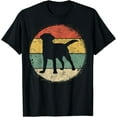 thumbnail image 1 of Circular Retro Labrador Owner Gift Golden Black Lab Dad Mom T-Shirt, 1 of 4