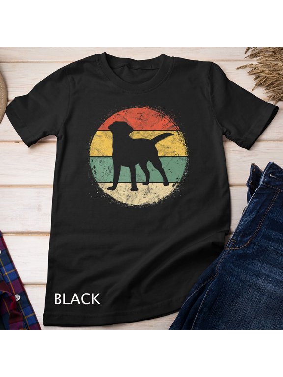 Circular Retro Labrador Owner Gift Golden Black Lab Dad Mom Unisex T-shirt