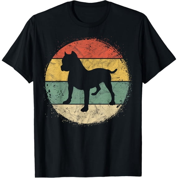 Circular Retro Pitbull Owner Gift Dog Lover Pit bull Parent T-Shirt