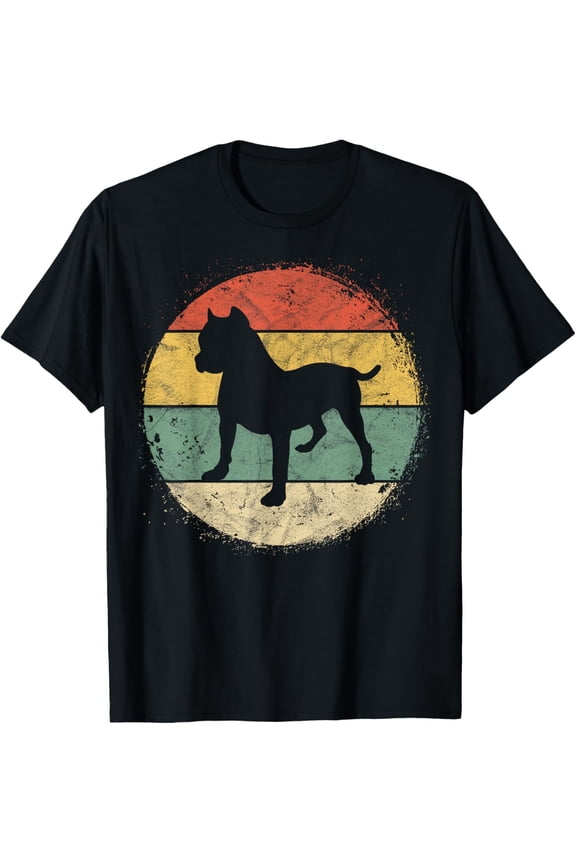 Circular Retro Pitbull Owner Gift Dog Lover Pit bull Parent T-Shirt men and women can wear, black, white, gifts