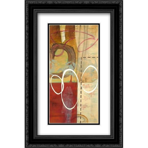Circular Rhythm 2x Matted 16x24 Black Ornate Framed Art Print by Villarreal Villarreal, Gabriela