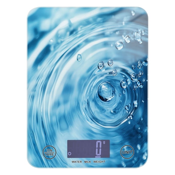 Circular Ripple Food Scale Digital Kitchen Scale Waterproof Grams Ounces lbs for For Baking and Cooking