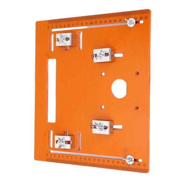 Circular Saw Base Plate 11.02x9.84 in / 28x25 cm Router Table Insert Plate, Adjustable Woodworking Cutting Base with Clear Scale Markings