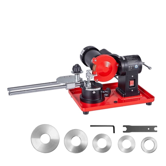 Circular Saw Blade Sharpener 370W 3590RPM with 5" Wheel & 6 Centerings - 3.2" to 27.5" Blades