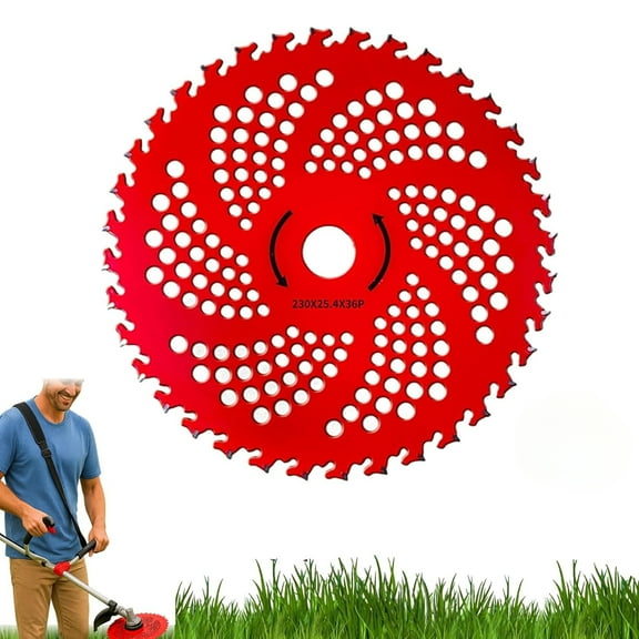 Circular Saw Blade for Weed Trimmers, 9" X 36 Teeth Carbide Tip Brush Blades with Adapter Kit, Steel Wire Grass Trimmer Head, Weed Wacker Blade for Most Brush Cutter,Trimmer,Weeder