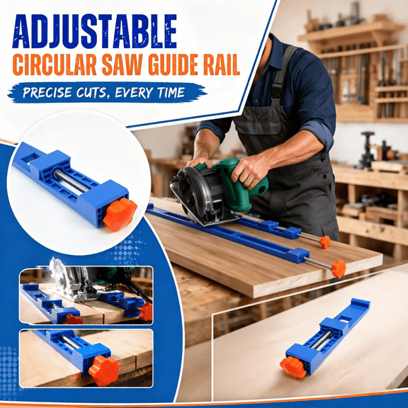 Circular Saw Guide, Milescraft Track Saw Guide, Adjustable Woodworking Tools Base Guide Rail 12.2 x 1.57 Inch Portable Positioning Cutting Auxiliary Jig