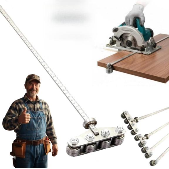 Circular Saw Guide Rail Caliper, Adjustable Cutting Guide for Ripping and Crosscutting