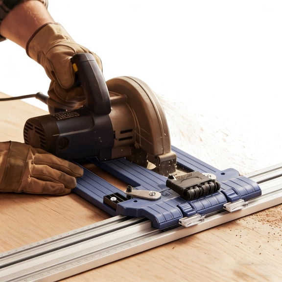 Circular Saw Guide Rail with Clamps, 25.59" Adjustable Cutting Guide for Woodworking, Portable Saw Guide Converts Handheld Saw into Precision Cutting Tool