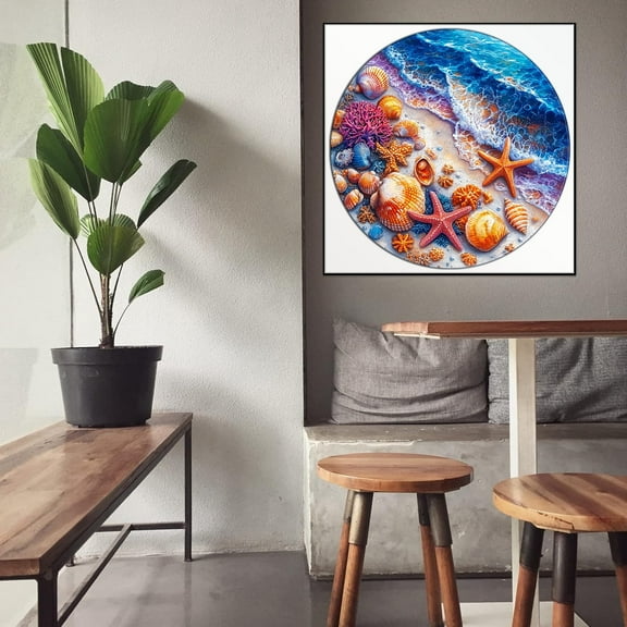 Circular Shell Beach Wooden PuzzleUnique Alien Shapes | Advanced Brain Training | Exquisite Gift Box | Stress Relief Puzzle | Birthday & Holiday Gifts for Adults