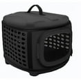 thumbnail image 1 of Circular Shelled Perforate Lightweight Collapsible Military Grade Transporter Pet Carrier, Black - Medium, 1 of 1