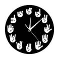 Circular Sign Language Gesture Wall Clock Decoration Wall Clock Mute