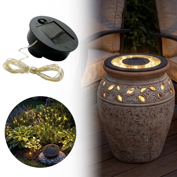 Circular Solar Panel Dome Cover, ABS Replacement Solar Lamp Top Lid, Weatherproof Solar Lantern Cap for Garden Courtyard Outdoor Landscape Lights