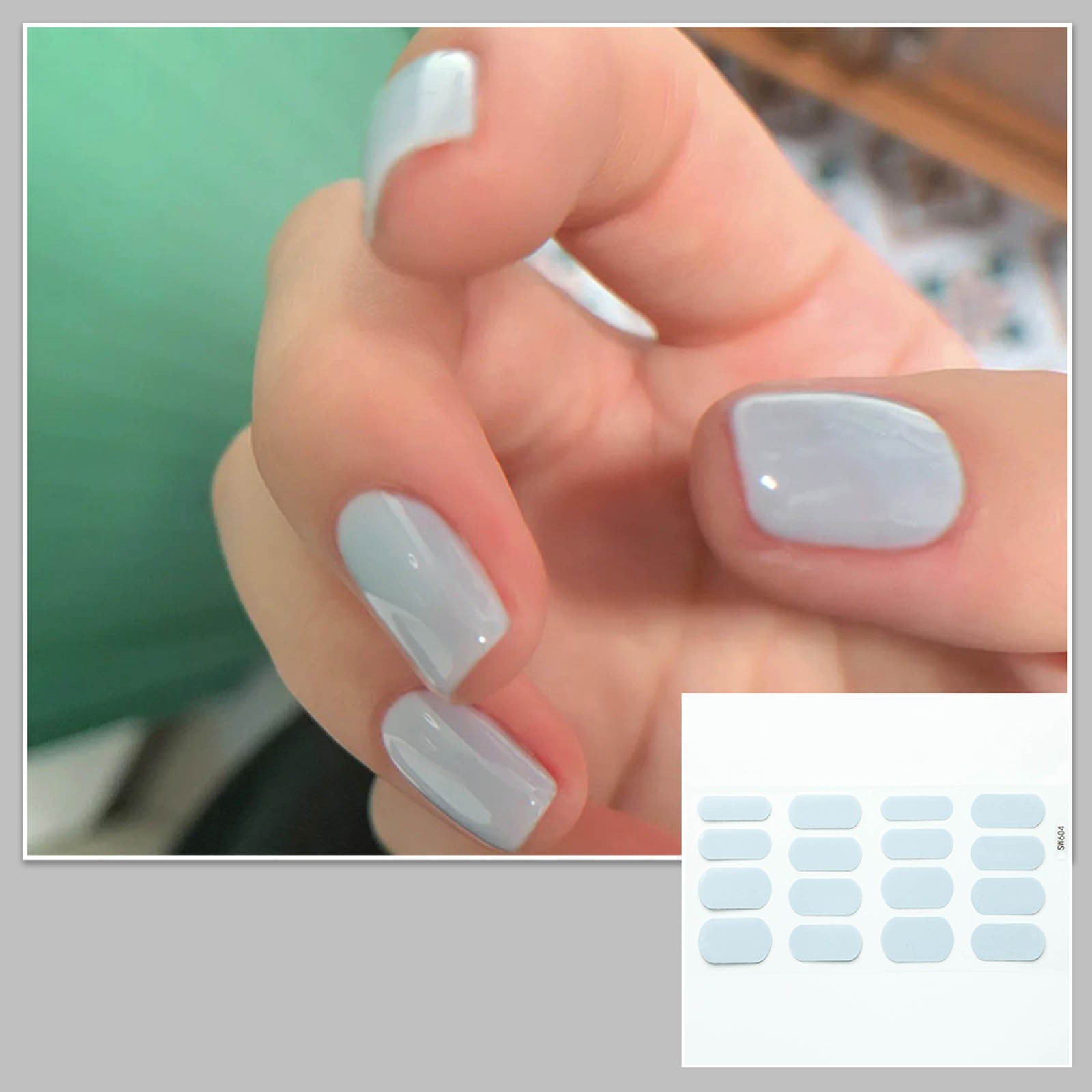 Designer Sticker for Nails Design Nail Holiday Stickers Gel Strips Nails Light Stick on for Nails Nail Letter Stickers Big before Christmas Nail Stickers for Acrylic Nails Full Nail Stickers
