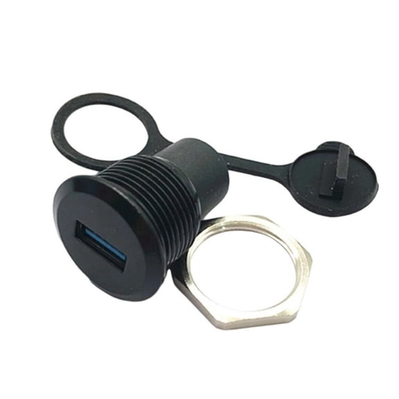 Circular USB3.0 Female Port Socket Connector Dustproof Cover Compatible for USB2.0 Devices Durability Zinc Housing