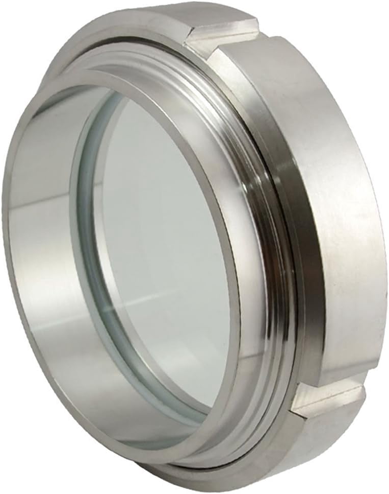 Circular Viewing 51mm 2" Clear Sanitary Weld on Sight Glass, Stainless Steel SS316