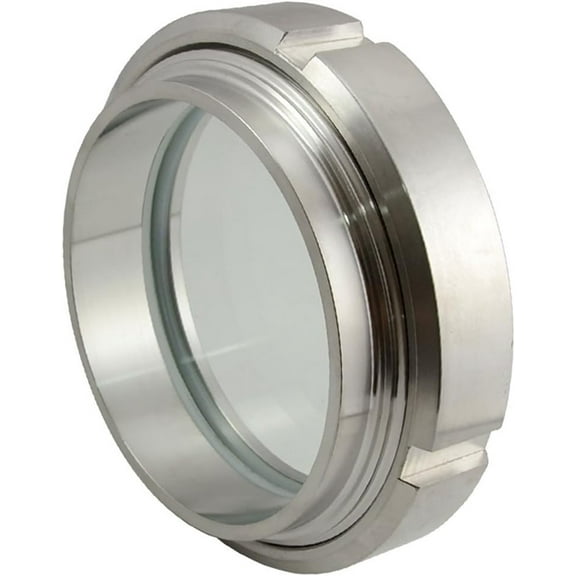 Circular Viewing 51mm 2" Clear Sanitary Weld on Sight Glass, Stainless Steel SS316