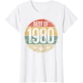thumbnail image 1 of Circular Vintage Best of 1980 43 Year Old Gift 43rd Birthday T-Shirt, 1 of 3