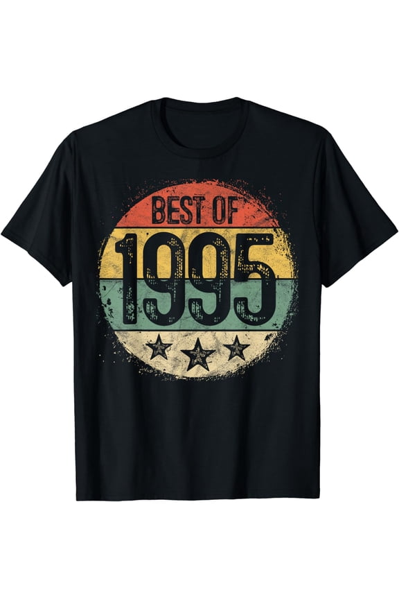 Circular Vintage Best of 1995 29 Year Old Gift 29th Birthday T-Shirt mens t shirt,black,women,funny,misfits,men,journey
