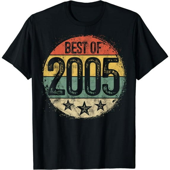 Circular Vintage Best of 2005 19 Year Old Gift 19th Birthday T-Shirt