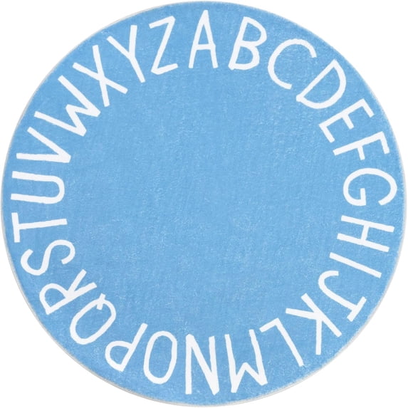 Circular game carpet, alphabet learning children's floor mat, multi-sized soft crawling mat