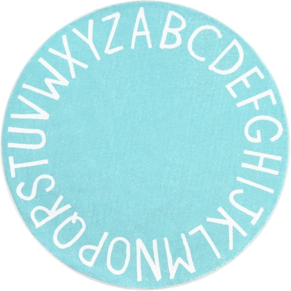 Circular game carpet, alphabet learning children's floor mat, multi-sized soft crawling mat