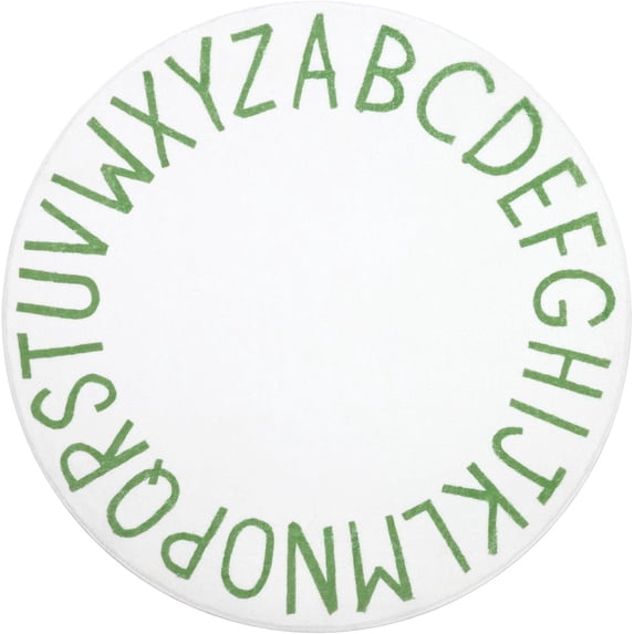 Circular game carpet, alphabet learning children's floor mat, multi-sized soft crawling mat