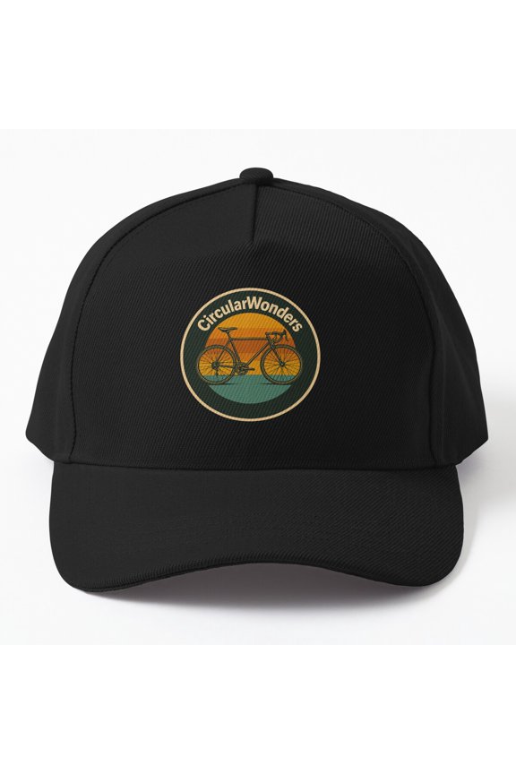 CircularWonders Bicycle Ride Baseball Cap, Cycling Motion Graphic Design, Classic Everyday Hat
