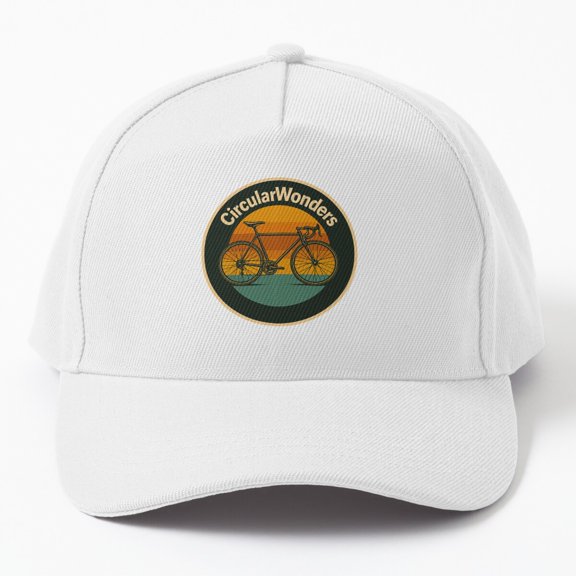 CircularWonders Bicycle Ride Baseball Cap, Cycling Motion Graphic Design, Classic Everyday Hat