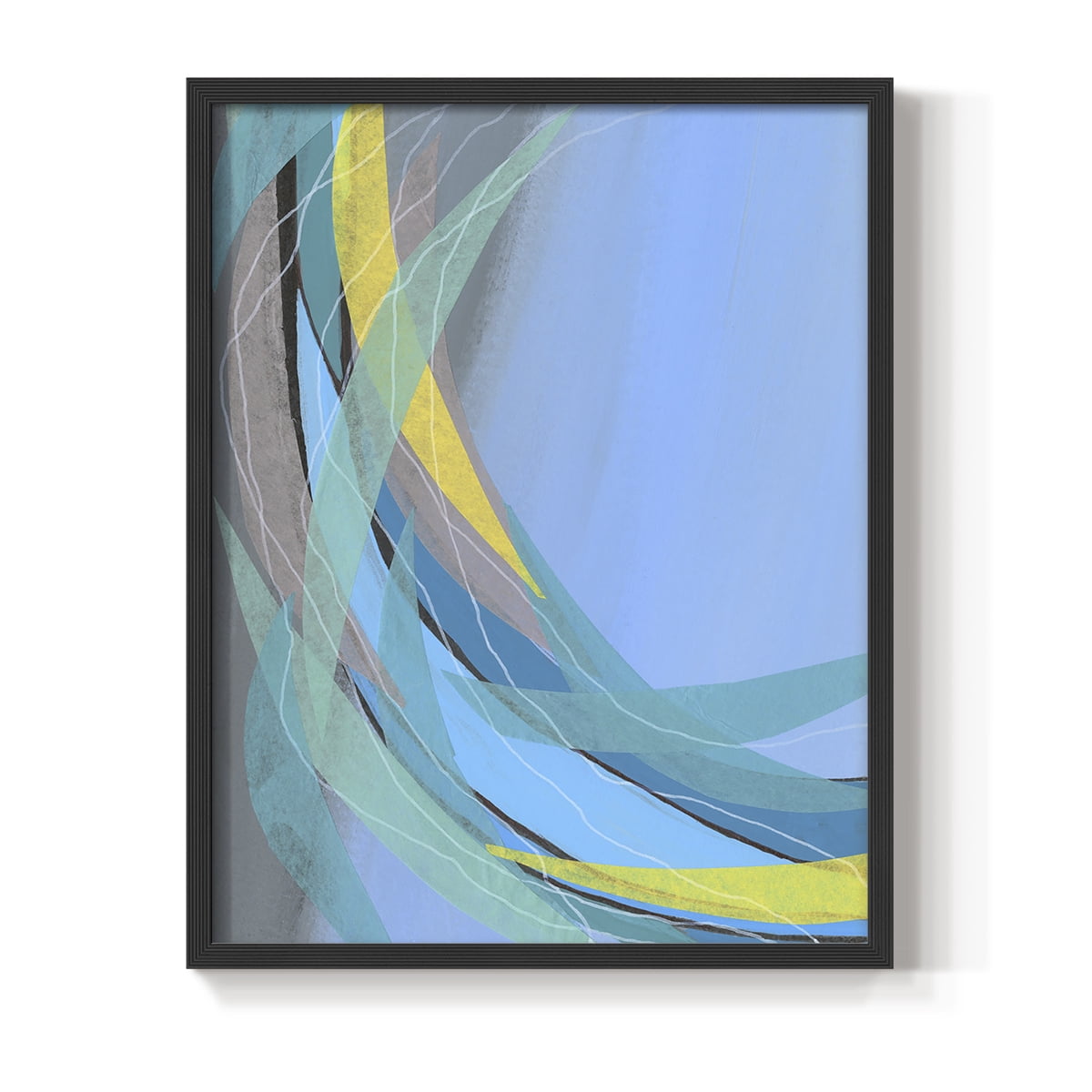 Circulating Flow I Framed Print in Black Solid Wood Framed Print No ...