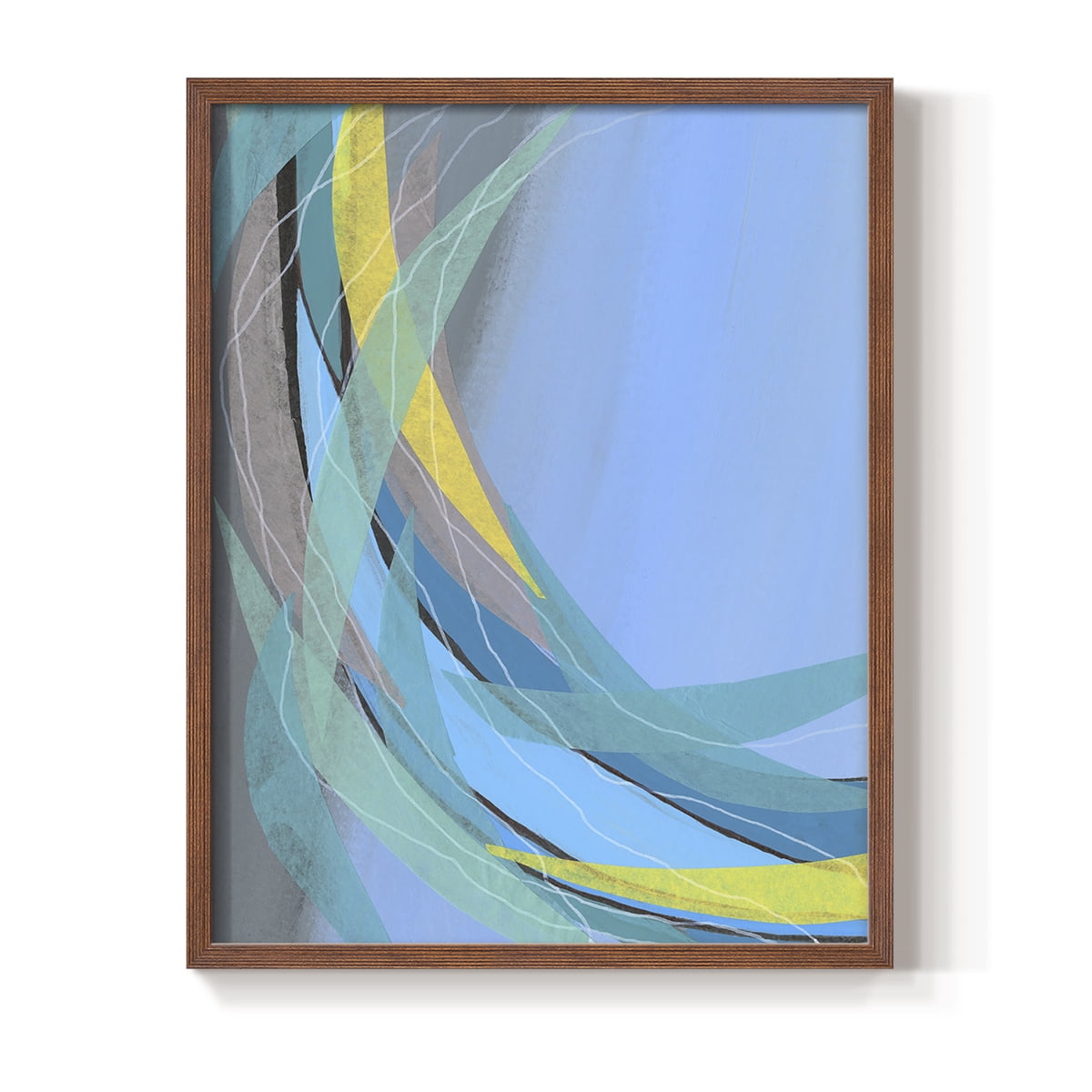 Circulating Flow I Framed Print in Brown Solid Wood Framed Print No Nail Hanging