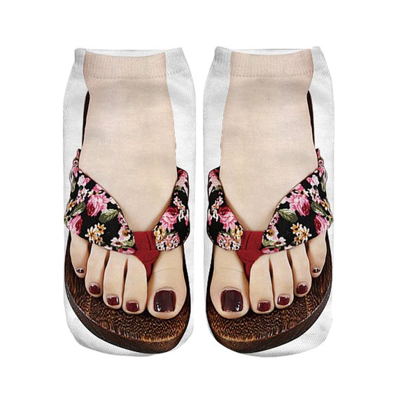 Circulation Compression Socks for Women Men 3D Pattern Manicure Print Socks Funny Hidden Running Socks Women Personalized Breathable Casual Socks