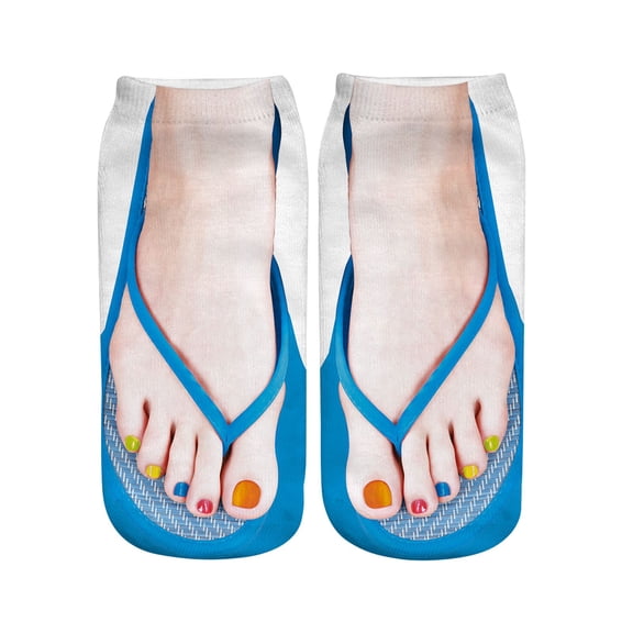Circulation Compression Socks for Women Men 3D Pattern Manicure Print Socks Funny Hidden Running Socks Women Personalized Breathable Casual Socks