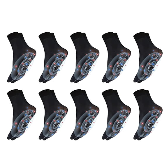 Circulation Compression Socks for Women Men Lanceasy 10 Pairs Tourmaline Body Shaping Stretch Socks Health Socks Tourmaline Socks Foot Massage Socks Thin Non Slip Socks Breathable Casual Socks