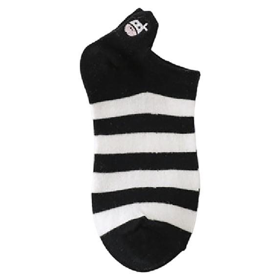 Circulation Compression Socks for Women Men Socks Short Bootie Fuzzy Breathable Cute Ankle Cotton Cow Pattern Fashion Japanese Heel Embroidery Machine Cat Socks Breathable Casual Socks