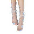 thumbnail image 1 of Circulation Compression Socks for Women Men Spring And Summer Simple Adult Socks Breathable Fashion Trend Broken Flower Pile Socks Simple Skin Color Printed Socks Breathable Casual Socks, 1 of 3
