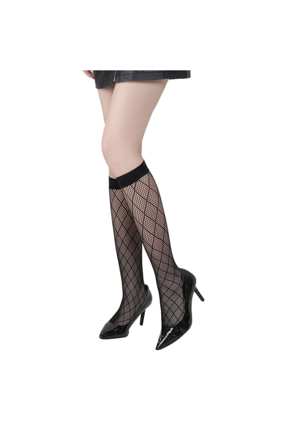 Circulation Compression Socks for Women Men Sexy Black Fishnet Socks Lace Hollow Out Mesh Socks Breathable Casual Socks