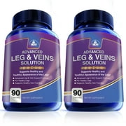 Circulation and Vein Solution for Healthy Legs (90 Capsules) - 2 bottles
