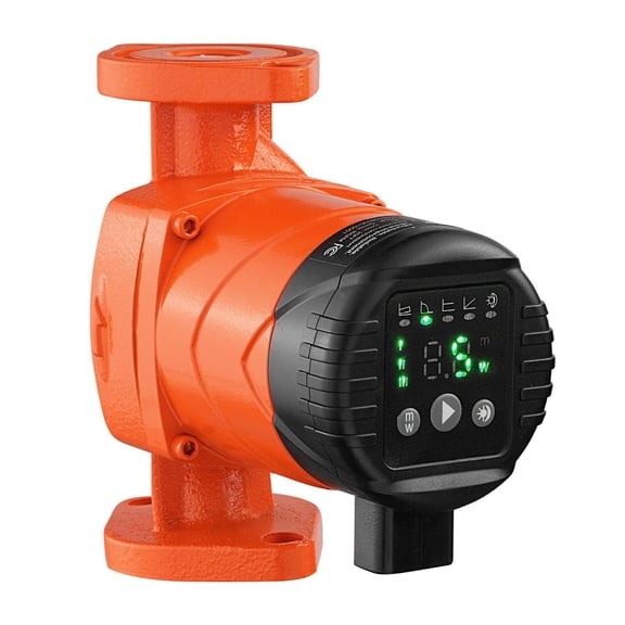 Circulator Pump 16 GPM, 120V Hot Water Recirculating Pump, 20ft Lift, 1in Flange, Cast Iron, Quiet ECM Motor for Home Heating System