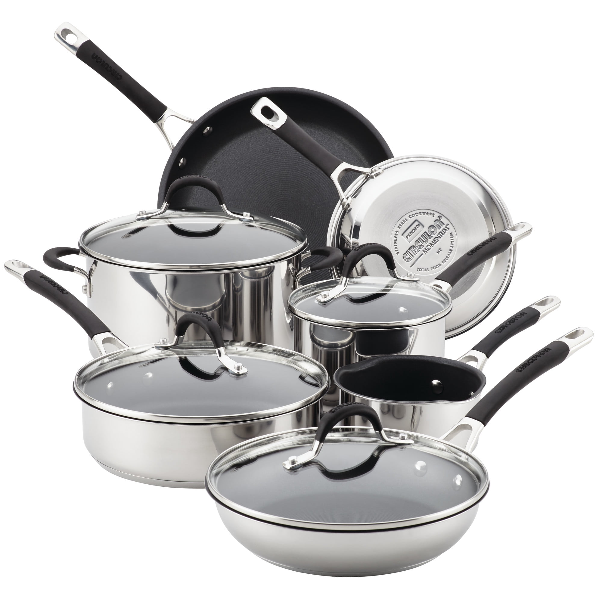 Circulon 11 Piece Momentum Stainless Steel Nonstick Pots and Pans